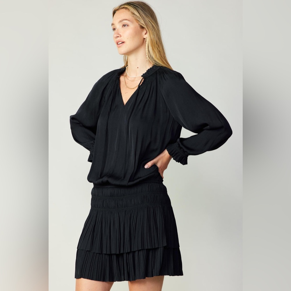 CURRENT AIR LAUREL PLEATED MINI DRESS SZ S